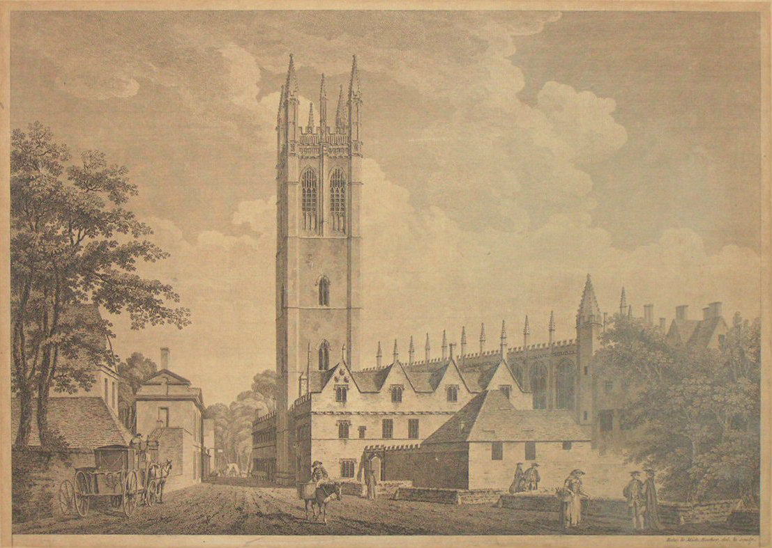 Print - Magdalen College, with the Old Bridge - Rooker